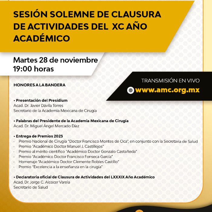 Sesión Solemne de Clausura de Actividades