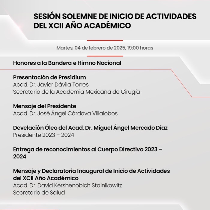 Sesión Solemne de Inicio de Actividades del XCII año Académico