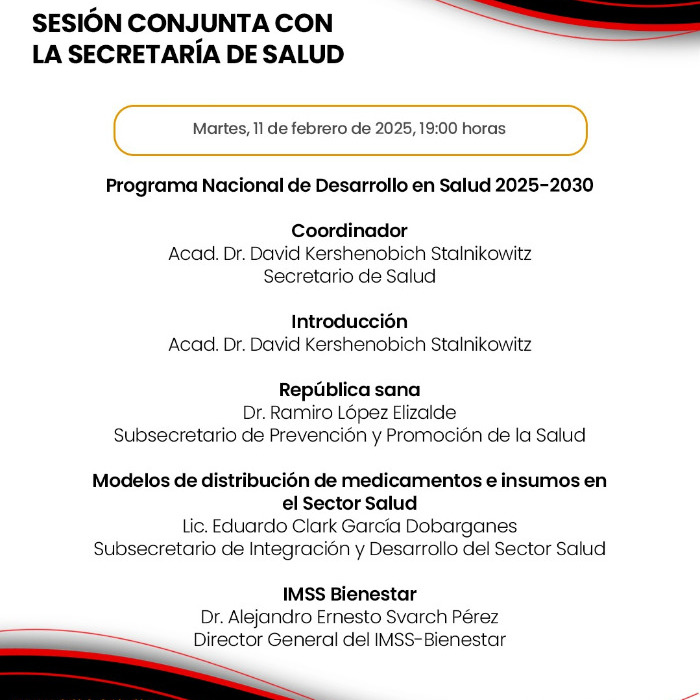 Sesión Conjunta con la Secretaría de salud