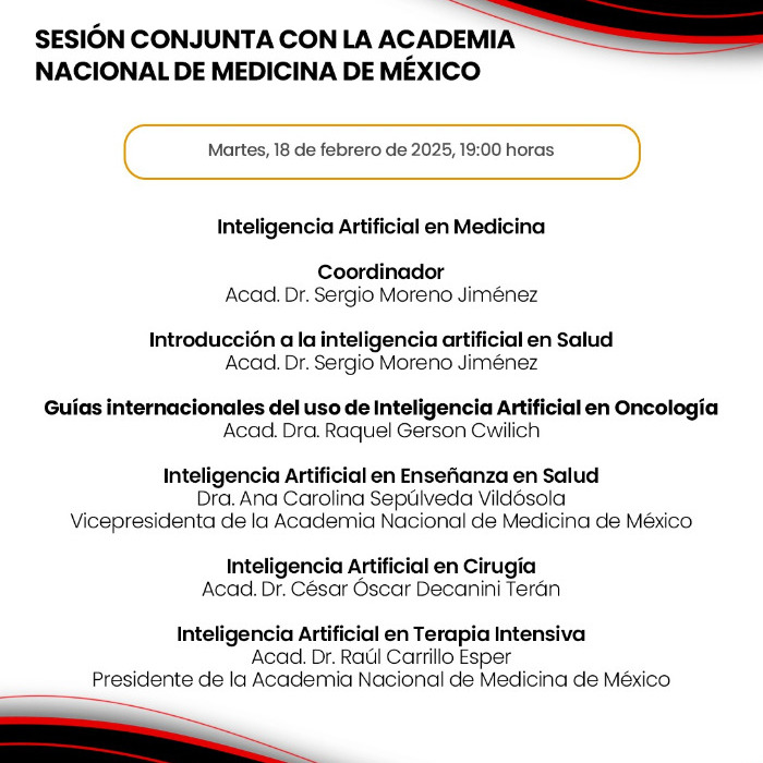 Sesión Conjunta con la Academia Nacional de Medicina de México