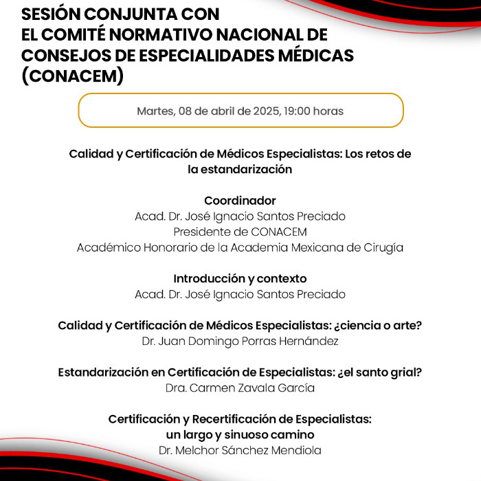 Sesión Conjunta con el CONACEM