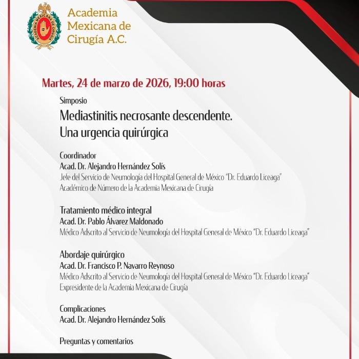 Simposio: Mediastinitis necrosante descendente. Una urgencia quirúrgica